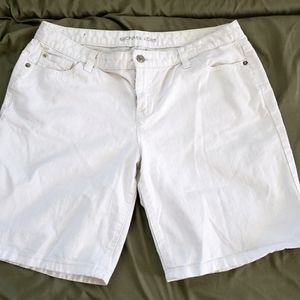 Michael Kors White Denim Bermuda Shorts